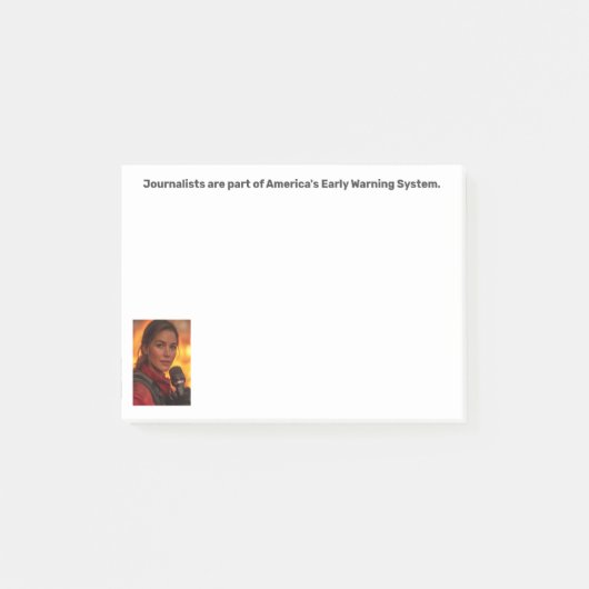 Early Warning System Journalist Post-it® Notes (Voorkant)