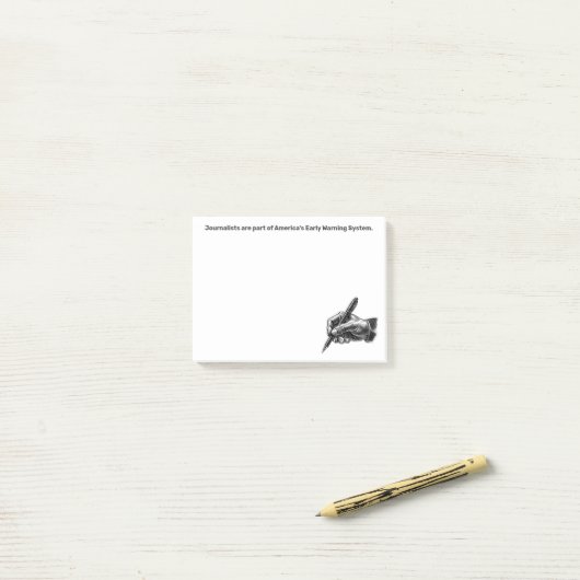 Early Warning System Journalist Post-it® Notities Notes (Op bureau)