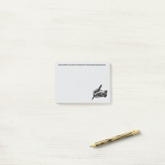 Early Warning System Journalist Post-it® Notities Notes (Op bureau)