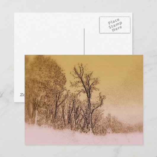 Early Winter Skyline Briefkaart (Voorkant / Achterkant)