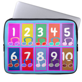 Early Wiskunde Numbers 1 t/m 10 Electronics Bag Laptop Sleeve