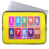 Early Wiskunde Numbers 1 t/m 10 Electronics Bag Laptop Sleeve (Voorkant)