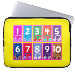Early Wiskunde Numbers 1 t/m 10 Electronics Bag Laptop Sleeve