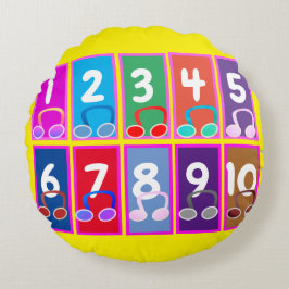 Early Wiskunde Numbers 1 tot 10 Round Cushions Rond Kussen