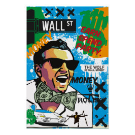 Earn. Spend. Party. (Wall Street Pop) Perfect Poster