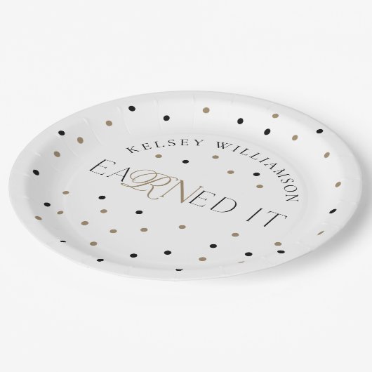 eaRNed It Nursing School Afstuderen Celebration Papieren Bordje (Gekanteld)