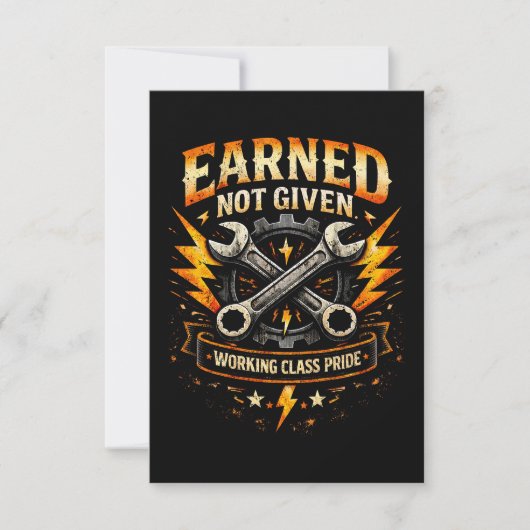 Earned Not Given Bedankkaart (Voorkant)