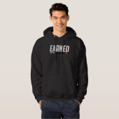 Earned Not Given Brazilian Jiu Jitsu BJJ Black Bel Hoodie (Voorkant volledig)