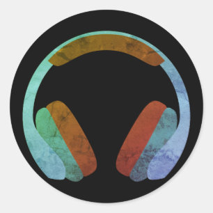 Earphones Emoji Ronde Sticker