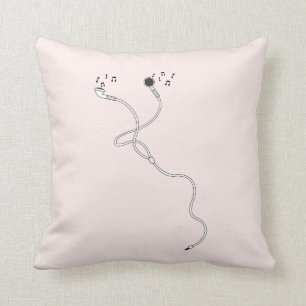 Earphones met Notes American Mojo-Kussens Kussen