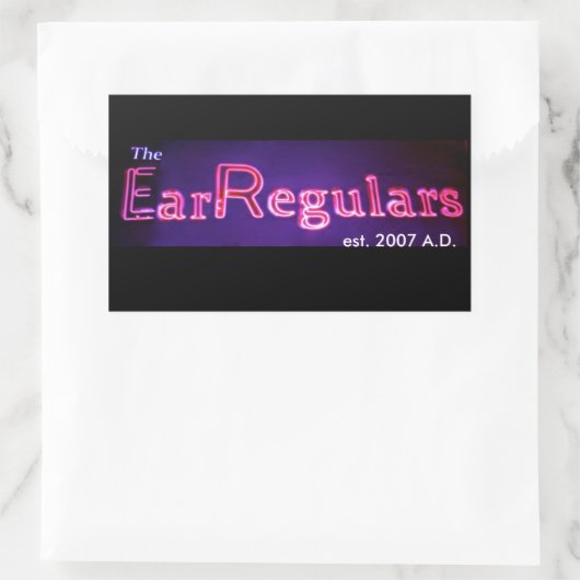 EarRegulars rechthoekige sticker (Tas)