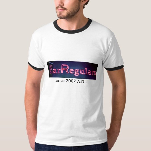 EarRegulars waanzinnig wit t-shirt (Voorkant)