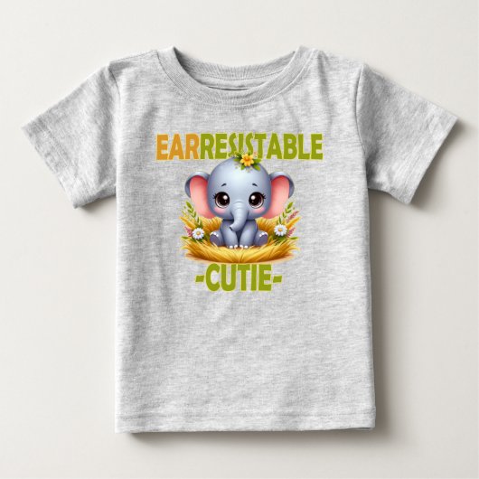 Earresistible Cutie leuke woordspeling. Baby Eleph (Voorkant)