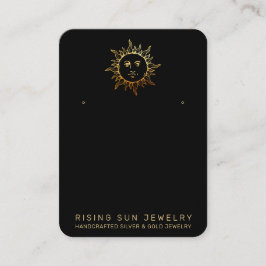*~* EARRING DISPLAY Sun QR Social Media Black Busi Visitekaartje