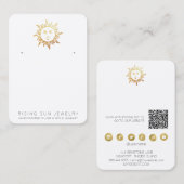 *~* EARRING DISPLAY Sun QR Social Media Icons Visitekaartje (Voorkant / Achterkant)