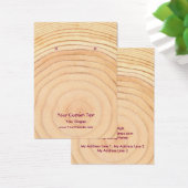Earring Jewellery Display Card, Rustic Wood Ring Visitekaartje (Bureau)