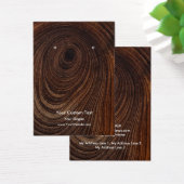 Earring Jewellery Display Card, Rustic Wood Ring Visitekaartje (Bureau)
