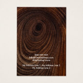 Earring Jewellery Display Card, Rustic Wood Ring Visitekaartje (Achterkant)