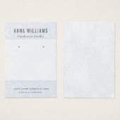 Earring Jewelry Display Card • Blue Floral Lace Visitekaartje (Voorkant /achterkant)