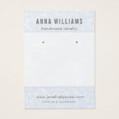 Earring Jewelry Display Card • Blue Floral Lace Visitekaartje (Voorkant)
