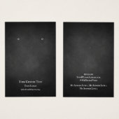 Earring Jewelry Display Card, Rustic Chalkboard Visitekaartje (Voorkant /achterkant)