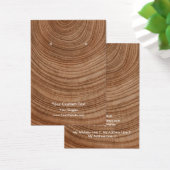 Earring Jewelry Display Card, Rustic Wood Ring Visitekaartje (Bureau)