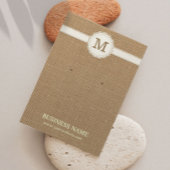 Earring & Jewelry Rustic Burlap Display Card Visitekaartje