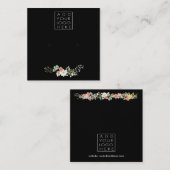 Earrings Backing Cards Add Your Own Logo Vierkante Visitekaartje (Voorkant / Achterkant)