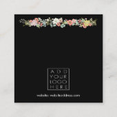 Earrings Backing Cards Add Your Own Logo Vierkante Visitekaartje (Achterkant)