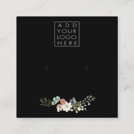 Earrings Backing Cards Add Your Own Logo Vierkante Visitekaartje