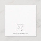 Earrings Backing Cards Add Your Own Logo Vierkante Visitekaartje (Achterkant)