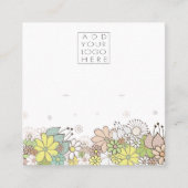 Earrings Backing Cards Add Your Own Logo Vierkante Visitekaartje (Voorkant)