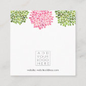 Earrings Backing Cards Add Your Own Logo Vierkante Visitekaartje (Achterkant)