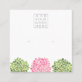 Earrings Backing Cards Add Your Own Logo Vierkante Visitekaartje (Voorkant)
