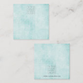 Earrings Backing Cards Aqua Add Your Own Logo Vierkante Visitekaartje (Voorkant / Achterkant)