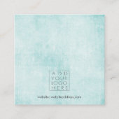 Earrings Backing Cards Aqua Add Your Own Logo Vierkante Visitekaartje (Achterkant)
