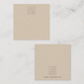 Earrings Backing Cards Canvas Add Your Own Logo Vierkante Visitekaartje (Voorkant / Achterkant)