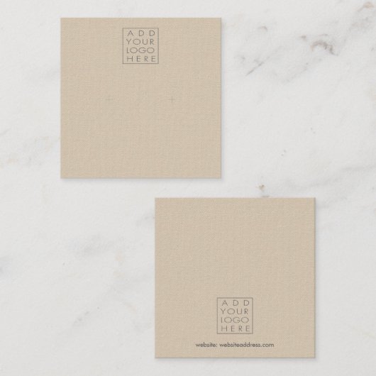 Earrings Backing Cards Canvas Add Your Own Logo Vierkante Visitekaartje (Voorkant / Achterkant)