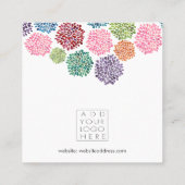 Earrings Backing Cards Rainbow Add Your Own Logo Vierkante Visitekaartje (Achterkant)