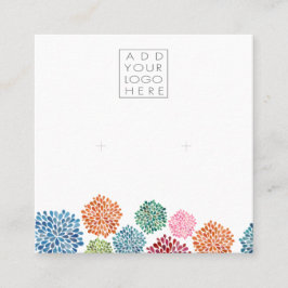 Earrings Backing Cards Rainbow Add Your Own Logo Vierkante Visitekaartje