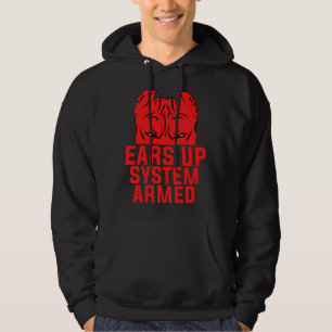 Ears Up Systeem Gewapend Grappig Pitbull Hondenlie Hoodie