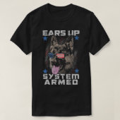 Ears Up Systeem Gewapend K9 T-shirt (Design voorkant)