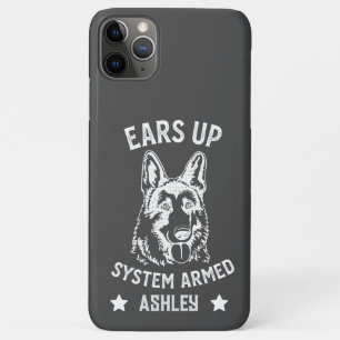 Ears Up Systeem Gewapende Duitse Herders Grappig Case-Mate iPhone Case