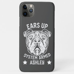 Ears Up Systeem Gewapende Engelse Bulldogs Grappig Case-Mate iPhone Case