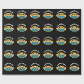 Earsdrum Funny Drummer Eardrum Pun Dark BG Cadeaupapier (Vlak)