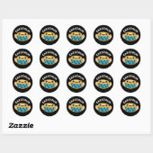 Earsdrum Funny Drummer Eardrum Pun Dark BG Ronde Sticker (Vel)