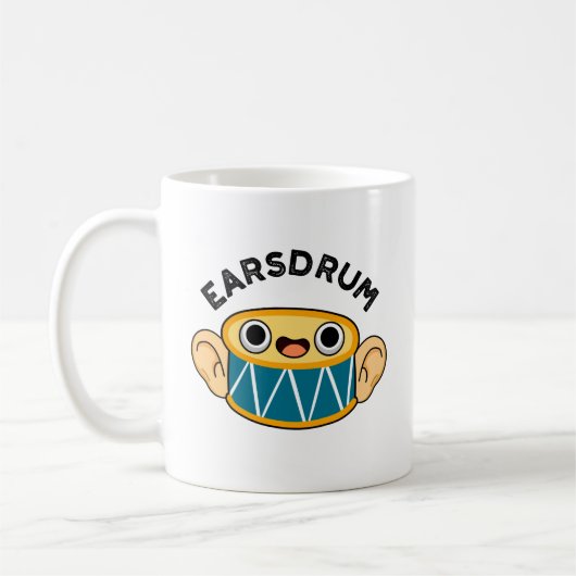 Earsdrum Funny Drummer Eardrum Pun Koffiemok (Links)