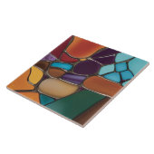 Earth Air Fire Faux Glas in lood Mozaïek Abstract Tegeltje (Zijkant)