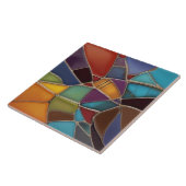 Earth Air Fire Faux Mosaic Shards Abstract Tegeltje (Zijkant)