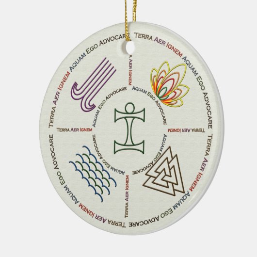 Earth Air Fire Water Ornament (Links)